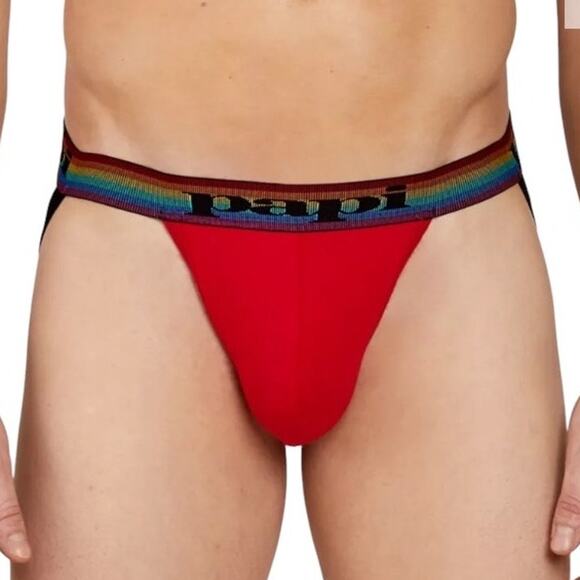 Papi Men's 3-pack Jockstraps Blue Red Black Large - Picture 7 of 7